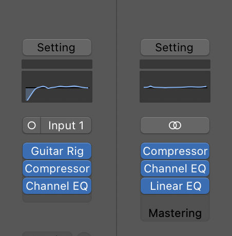 Screenshot of the FX stack after the 3 plugins mentioned above are added
